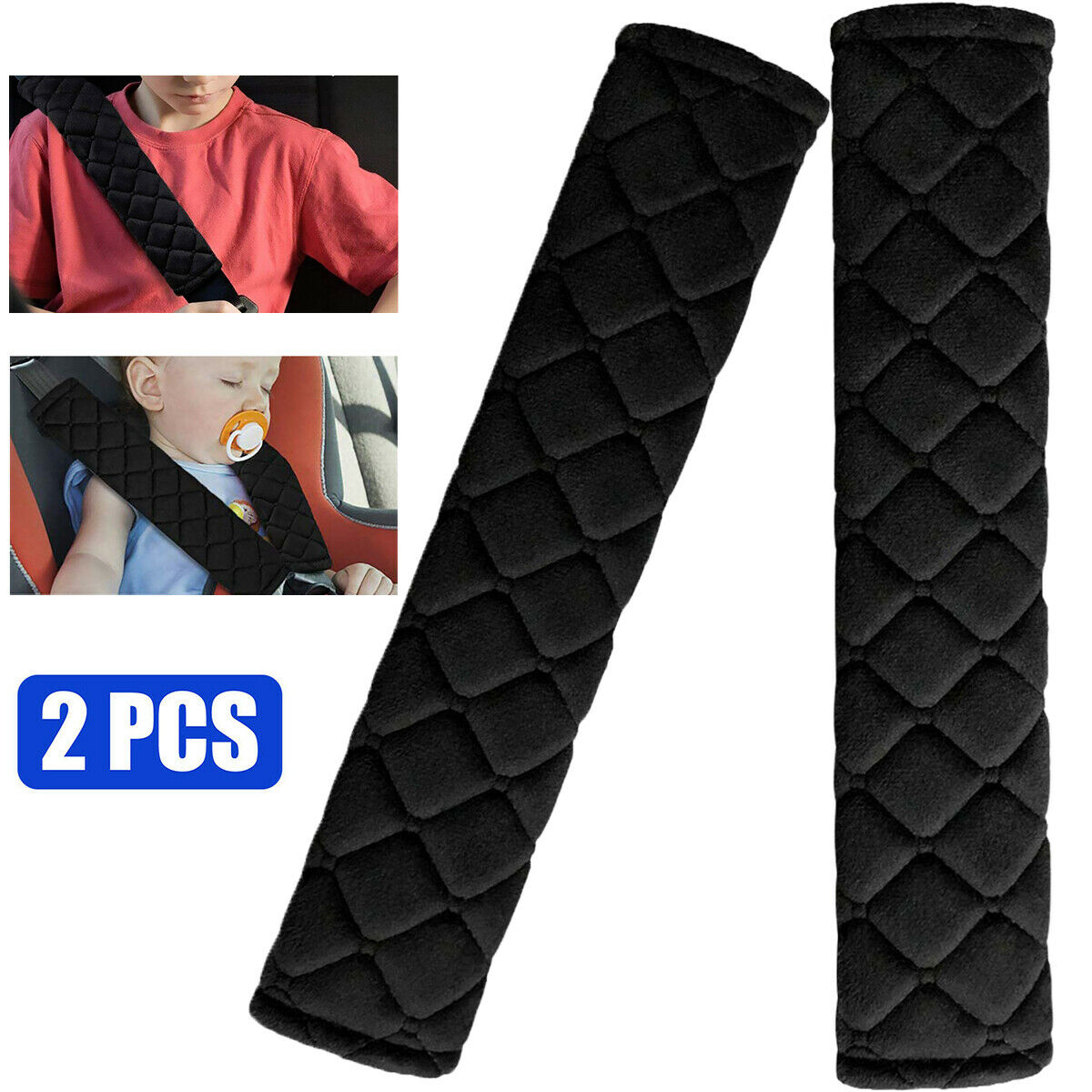 2pcs Soft Car Auto Seat Belt Covers Shoulder Strap Pads Cushion Headrest US